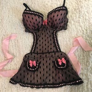 VS Sexy Little Things Pink & Black Babydoll